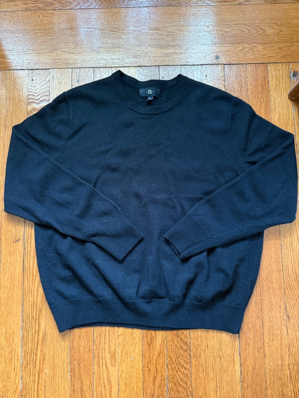 Banana Republic Black Womens Merino Wool Crewneck Sweater